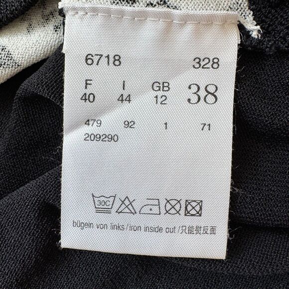 Betty Barclay Black and White Striped Floral Shirt Size 8 - Picture 6 of 6